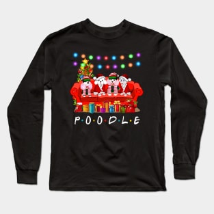 Friends Poodle Merry Christmas Sweatershirt Long Sleeve T-Shirt